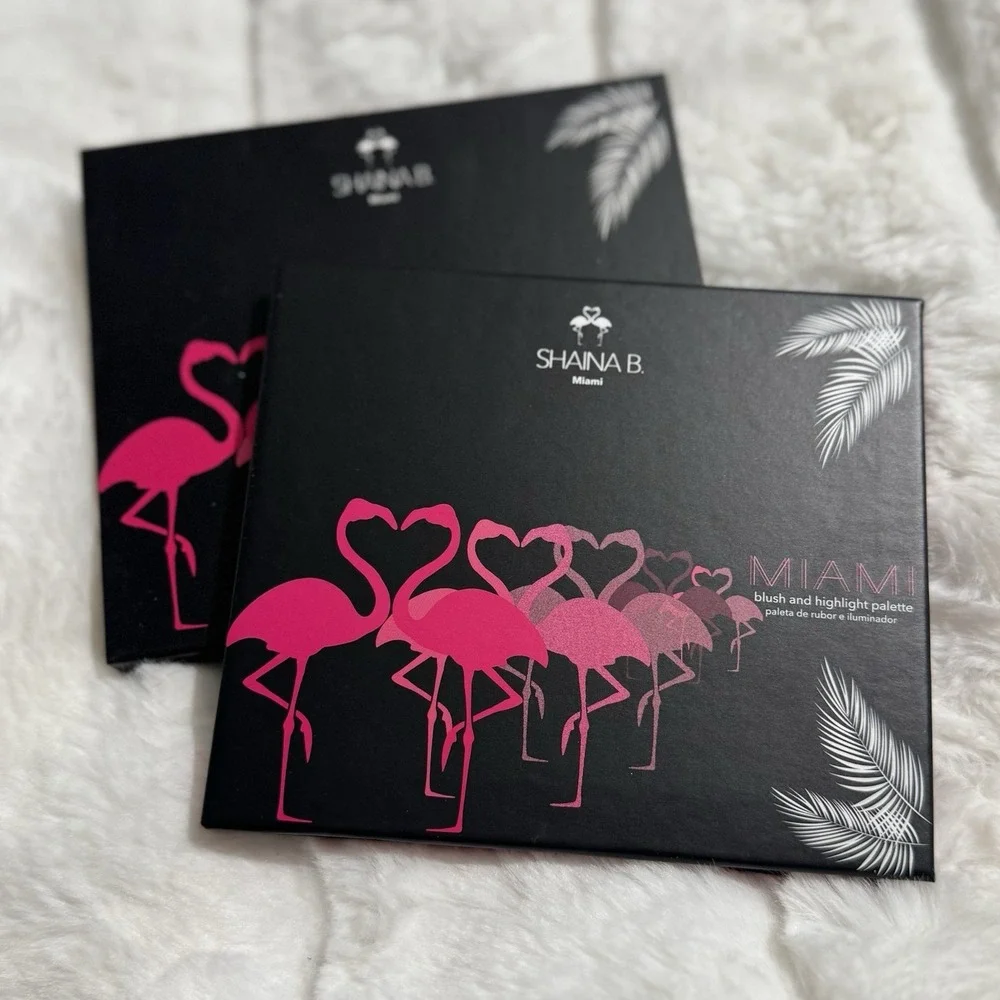 SHAINA B MIAMI Miami Blush and Highlight Palette 4‎ Shades NIB